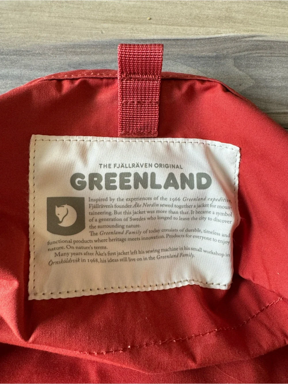 Fjallraven Greenland Red Roll-Top Canvas Backpack